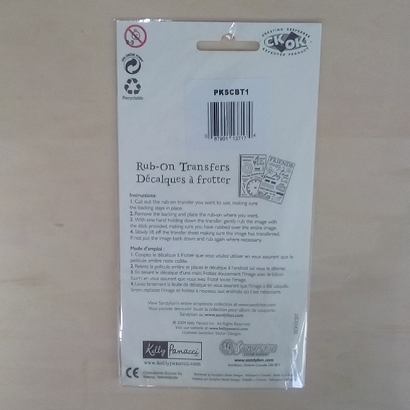 2/$15 Time Rub-on Transfers Kelly Panacci 067901137174 - Picture 3 of 5